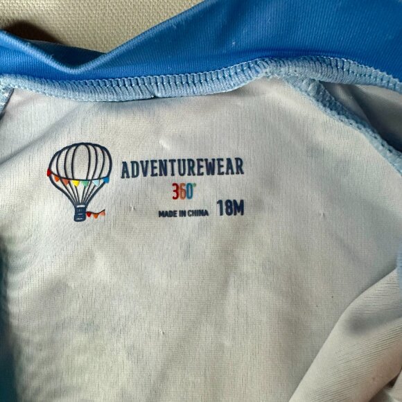 Turtle Print Baby Long Sleeve One Piece Swim Suit - Adventure Wear 360-18M-KC018 - Picture 4 of 4